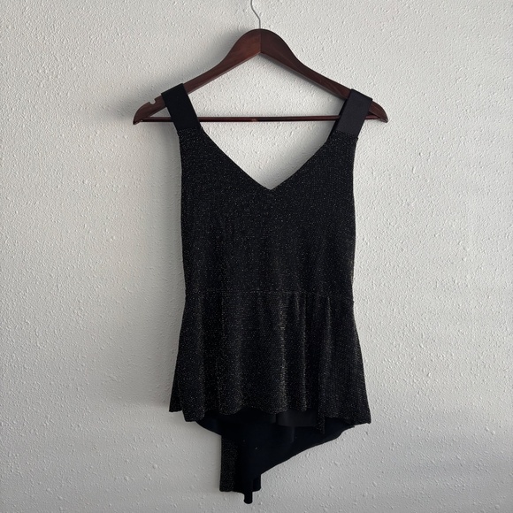 NWT BAILEY/44 Lauren Hutton Gold Sparkle Wrap Top - Picture 3 of 6